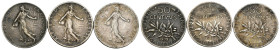 Francia - Lotto di 3 monete da 50 Centimes: 1 esemplare del 1909; 2 esemplari del 1917 - Ag

SPEDIZIONE SOLO IN ITALIA - SHIPPING ONLY IN ITALY