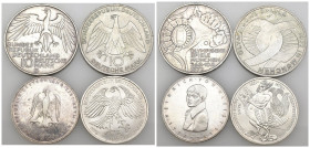 Germania - Lotto di 4 monete da 10 Marchi e 5 Marchi - anni e tipologie varie - Ag

SPEDIZIONE IN TUTTO IL MONDO - WORLDWIDE SHIPPING