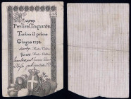 Regno di Sardegna - Regie Finanze - 50 Lire - 01/06/1794 - Gavello 35

SPL-

SPEDIZIONE SOLO IN ITALIA - SHIPPING ONLY IN ITALY