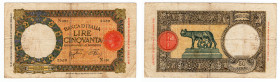 Regno d'Italia - Vittorio Emanuele III (1900-1943) - 50 Lire Lupetta Fascio Roma - 01/06/1938 - Gigante (Bugani) BI 6I - fori

MB

SPEDIZIONE SOLO...