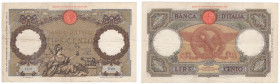 Regno d'Italia - Vittorio Emanuele III (1900-1943) - 100 Lire "Aquila romana - Capranesi" - 02/11/1937 - Firme: Azzolini, Urbini - N° serie: D297 1107...