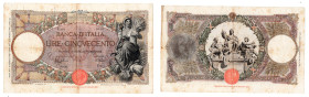 Regno d'Italia - Vittorio Emanuele III - 500 Lire Mietitrice (Fascio) - L'Aquila - 18/01/1943 - RARA - Gigante (Bugani) BI 30B - piccolo foro centrale...