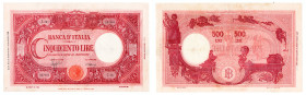Repubblica Sociale Italiana - 500 Lire Grande C - Contrassegni: Testina/B.I. - Firme: Azzolini/Urbini - Decreto: 17/08/1944 - Gigante (Bugani) 34C - p...