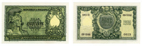 Repubblica Italiana - 50 Lire Italia Elmata - 31/12/1951 - Gigante (Bugani) BS 23A

FDS-

SPEDIZIONE SOLO IN ITALIA - SHIPPING ONLY IN ITALY
