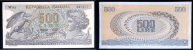 Repubblica Italiana - 500 Lire Aretusa - 1975 - serie sostitutiva W - firme Miconi, Canfora, Berti - ESTREMAMENTE RARA (R4) - Gigante (Bugani) BS 25Da...