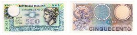 Repubblica Italiana - 500 Lire Mercurio 1979 - serie sostitutiva W - RARA - Gig. (Bugani) BS 26Ca - irregolarità nel taglio della banconota

qFDS
...