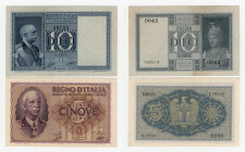 Regno d'Italia - Lotto n.2 banconote - Biglietto di Stato - 5 Lire 1940 XVIII - 10 Lire 1935 XIII 

med. SPL

SPEDIZIONE SOLO IN ITALIA - SHIPPING...