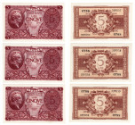 Regno d'Italia - Luogotenenza - Lotto di 3 banconote da 5 Lire Italia Elmata - 23/11/1944 - consecutive

SPL/SUP

SPEDIZIONE SOLO IN ITALIA - SHIP...