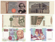Repubblica Italiana - Lotto di 3 banconote da 1000 Lire - anni e tipologie varie

da SUP a FDS

SPEDIZIONE SOLO IN ITALIA - SHIPPING ONLY IN ITALY
