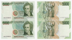 Repubblica Italiana - Lotto n.2 banconote - 5000 Lire "Bellini" - CONSECUTIVE 

FDS

SPEDIZIONE IN TUTTO IL MONDO - WORLDWIDE SHIPPING