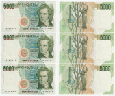 Repubblica Italiana - Lotto n.3 banconote - 5000 Lire "Bellini" - Firme: Fazio/Amici - CONSECUTIVE 

FDS

SPEDIZIONE IN TUTTO IL MONDO - WORLDWIDE...