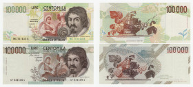 Repubblica Italiana - Lotto n.2 banconote - 100.000 Lire "Caravaggio I°Tipo" e 100000 Lire "Caravaggio II°Tipo" 

FDS

SPEDIZIONE IN TUTTO IL MOND...