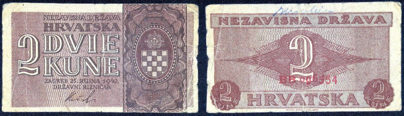 Croazia - Stato Indipendente (1941-1945) - 2 Kuna 1941 - P# 8

MB/BB

SPEDIZ...