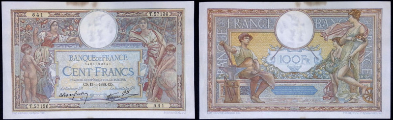 Francia - Terza repubblica (1870-1940) - 100 Franchi tipo "Luc Olivier Merson" -...