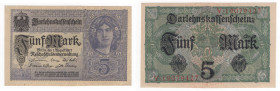 Germania - Impero Tedesco - Nota di prestito - 5 Mark 1917 - P56b - Ondulazioni

SPL

SPEDIZIONE SOLO IN ITALIA - SHIPPING ONLY IN ITALY