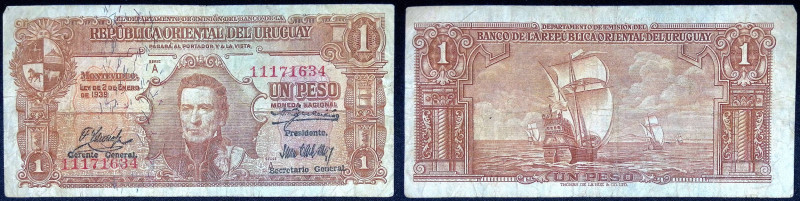 Uruguay - Repubblica (1825-oggi) - 1 Peso 1939 - P# 35a

MB+

SPEDIZIONE SOL...