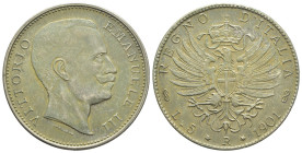 FALSO - Regno d'Italia - Vittorio Emanuele III - 5 Lire Aquila Sabauda 1901 - gr. 22,59; Ø mm 37

SPEDIZIONE SOLO IN ITALIA - SHIPPING ONLY IN ITALY...