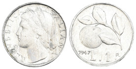 FALSO - Repubblica Italiana - 1 Lira Arancia 1947 - MOLTO RARA (R2) - 1,22 g - Gigante - colpo a ore 4 al R/

BB

SPEDIZIONE IN TUTTO IL MONDO - W...