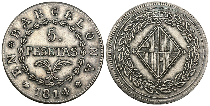 FALSO - Principato di Catalogna - 5 Pesetas 1814 - gr. 24,34

SPEDIZIONE SOLO ...