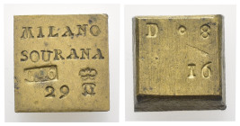 Peso Monetale - Italia - Milano - Sovrana - Punzoni vari - gr. 11,11

BB/SPL

SPEDIZIONE SOLO IN ITALIA - SHIPPING ONLY IN ITALY