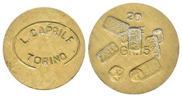 Peso Monetale - Italia - 20 Lire - Punzoni vari - L.CAPRILE TORINO - Interessante - gr. 15

SPL

SPEDIZIONE SOLO IN ITALIA - SHIPPING ONLY IN ITAL...