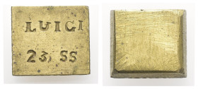 Peso Monetale - Quadrato - Francia - Luigi - Punzoni "23 SS" - gr. 7,62

BB+

SPEDIZIONE SOLO IN ITALIA - SHIPPING ONLY IN ITALY