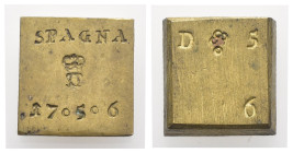 Peso Monetale - Quadrato - Spagna - Punzoni "D5-6" - gr. 6,76

qSPL

SPEDIZIONE SOLO IN ITALIA - SHIPPING ONLY IN ITALY