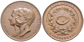 Vittorio Emanuele II (1861-1878) - Medaglia 1862 emessa a ricordo della partecipazione del Ministero dell'Agricoltura Industria e Commercio all' espos...