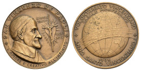 Medaglia Volontariato Vincenziano, anno santo vincenziano 1966 - Casale Monferrato - opus: Teruggi - AE - 28,92 g; Ø 40 mm

FDC

SPEDIZIONE IN TUT...