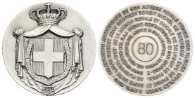 Medaglia al Gran Maestro del Sacro Angelico Imperiale Ordine Costantiniano di San Giorgio di Parma - AE argentato - 34,38 g; Ø mm 40

qFDC

SPEDIZ...