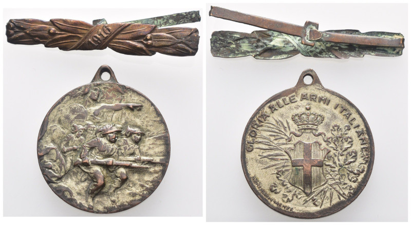 Medaglia Gloria alle armi Italiane 1916 con appiccagnolo Firenze - AE Argentato ...