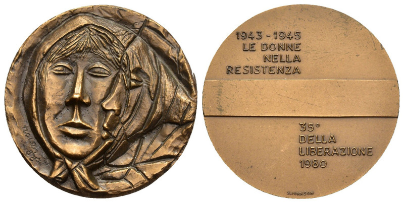 Medaglia Le donne nella resistenza, 35° anniversario della Liberazione 1980 - op...