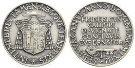 Città del Vaticano - Sede Vacante 1963 - Governatore del Conclave Arcivescovo Federico Callori di Vignale - Medaglia in argento - Opus Aurelio Mistruz...