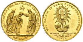 Italia - Medaglia consegnata ad Angelo Taglioretti per i 60 anni del Sacerdozio - 1894 - AE dorato - gr. 35,7 - Ø mm 43,43

qFDC/FDC

SPEDIZIONE S...
