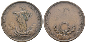 Francia - Medaglia emessa nel XIX sec. per commemorare l'apparizione della Vergine Immacolata del 1779 - Ae - colpetti sul bordo - gr. 11,46 - Ø mm32...