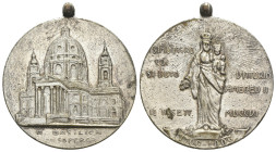 Medaglia votiva rappresentante la Basilica di Superga - coniata per il 200° anniversario (1706-1906) del Simulacro cui si votò Vittorio Amedeo II - Ag...
