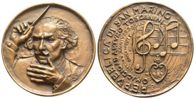 San Marino - Medaglia per il 20° anniversario della morte di Toscanini - opus: Berti - Bronzo - gr. 184; Ø mm 72

SPL

SPEDIZIONE IN TUTTO IL MOND...