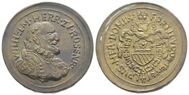 Austria - Guglielmo di Rosenberg (1581-1592) - Medaglia 1588 - D/ Busto in armatura a destra - R/ Stemma tra gli anni divisi (8-8) - RARA - CuZn - gr....