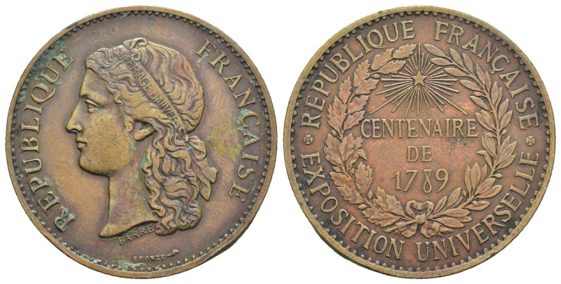 Francia - Medaglia Esposizione Universale 1787 - opus: Barre - AE - 14,74 g; Ø 3...