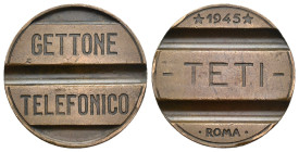 TETI - Gettone Telefonico - Roma 1945

SPEDIZIONE SOLO IN ITALIA - SHIPPING ONLY IN ITALY