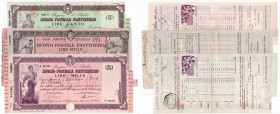 Regno d'Italia - Lotto n.3 Buoni Postali Fruttiferi da 100 e 1000 Lire - Pieghe, scritte, strappi 

med.qBB

SPEDIZIONE IN TUTTO IL MONDO - WORLDW...