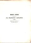 CAPRANESI F. - Monete antiche illustrate da Francesco Capranesi. S.l. 1847. pp 15, tavv. 2. brossura muta ed. sciupata, interno buono stato, molto rar...