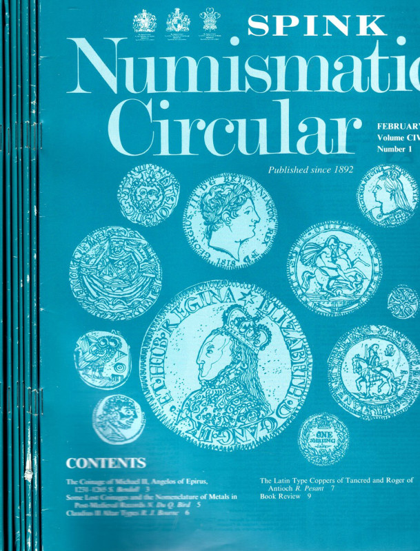 NUMISMATIC CIRCULAR 1996. 7 fasc. Manca n. 3-5-6. ottimo stato. contiene ottimi ...