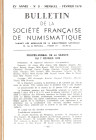BULLETIN de la SOCIETE FRANCAISE de NUMISMATQUE. 1970, 8 fascicoli, mancano n.1-3- + suppl. membri. brossure ed. buono stato. contengono ottimi piccol...