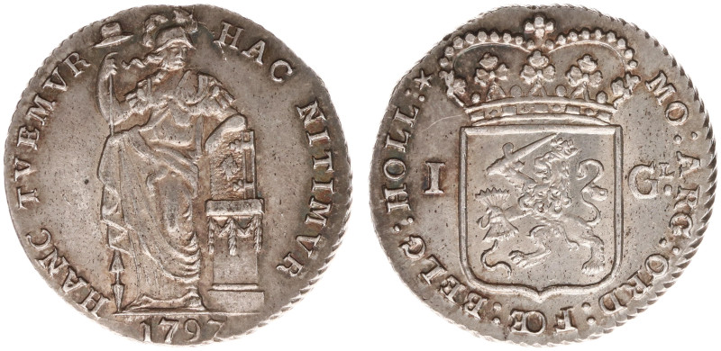 Bataafse Republiek (1795-1806) - Holland - 1 Gulden 1797 (Sch. 92c1 /R) with 'HO...