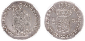 Bataafse Republiek (1795-1806) - West-Friesland - ½ Gulden 1796 (Sch. 101 / Delm. 1200 / WES 117/R2) - NGC VF35 - Very rare (6635087-008)