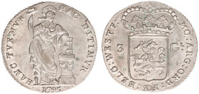 Bataafse Republiek (1795-1806) - West-Friesland - 3 Gulden 1795 altar w/o ridges, with garland and small letters in legend (Sch. 85c R / Delm. 1147/R)...