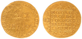 Koninkrijk Holland (Lodewijk Napoleon 1806-1810) - Gouden Dukaat 1806 - large digits / Russian strike (Sch. 118A / Delm. 1176A) - 3.43 gram - traces o...