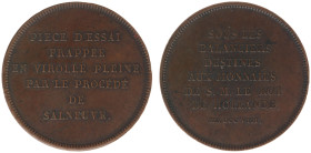 Koninkrijk Holland (Lodewijk Napoleon 1806-1810) - Trial strike in bronze for a Rijksdaalder of Salneuve MDCCCVIII (1808) - 21.27 gram - with edge let...