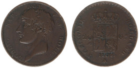Koninkrijk Holland (Lodewijk Napoleon 1806-1810) - 20 Gulden 1808 with portrait Lodewijk Napoleon, off metal strike in bronze (Sch. 124a/RR) - 5.92 gr...